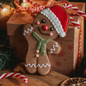 Ciastek w czapce Mikołaja