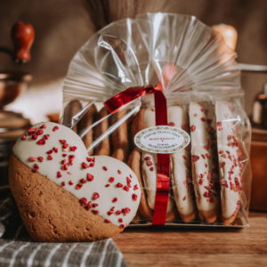 Piernikowe Serca z Maliną (biała czekolada)